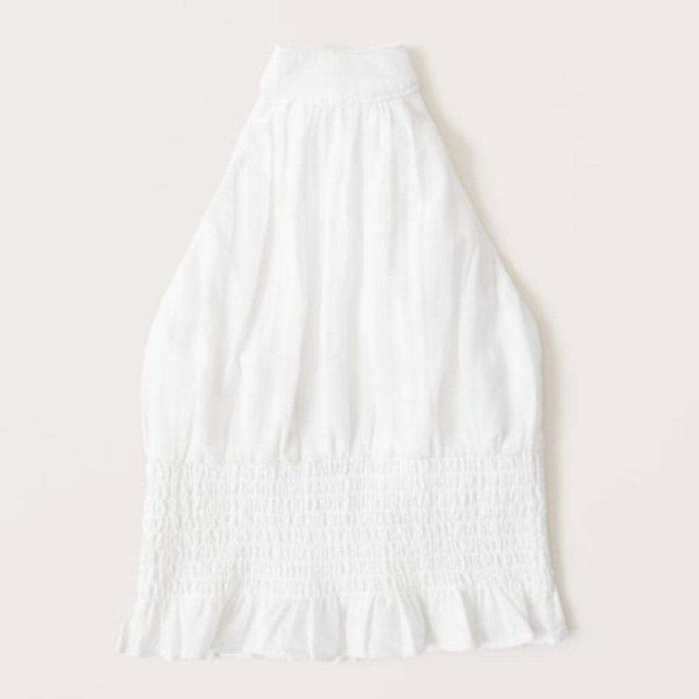 Smocked Waist Halter Top Abercrombie & Fitch